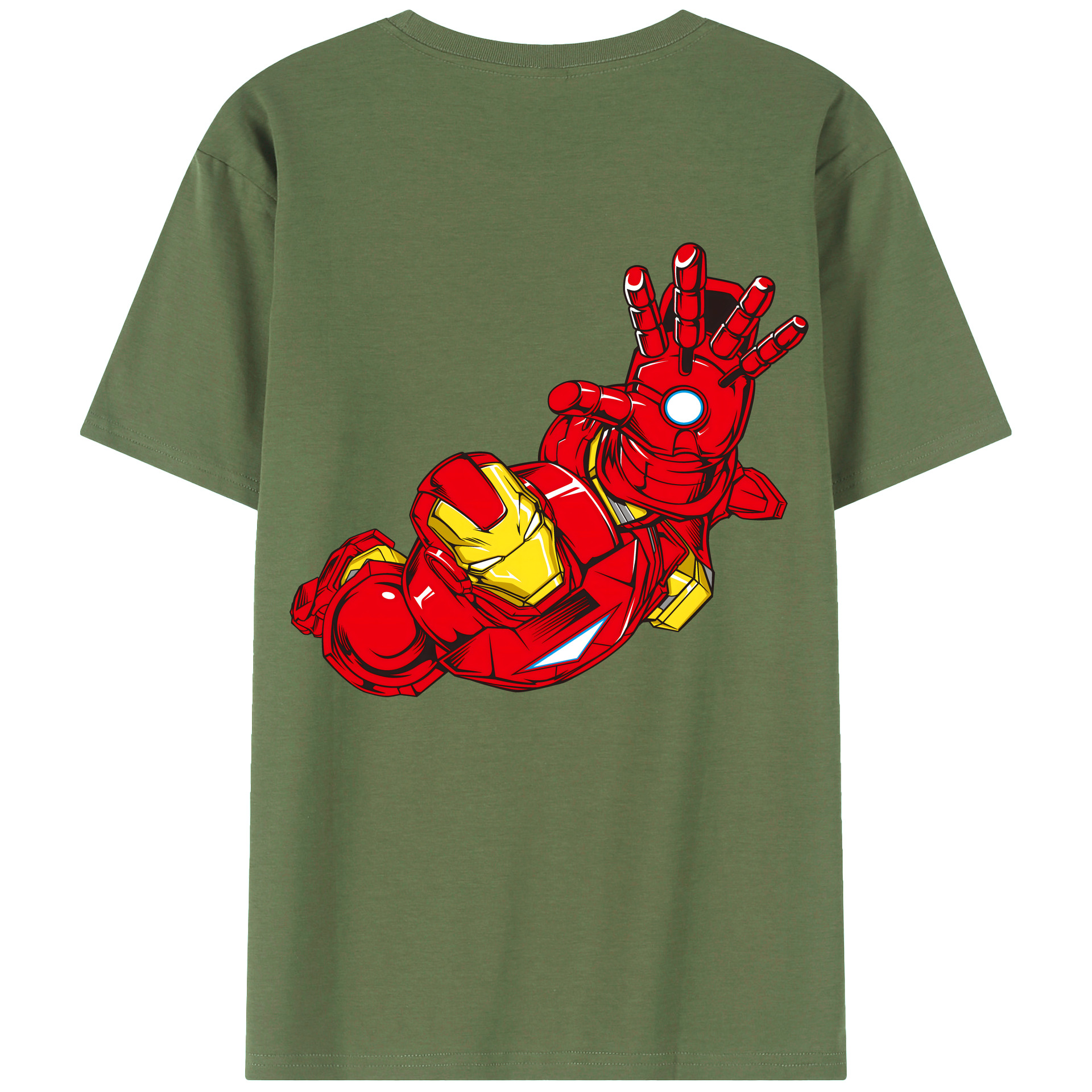 （画像用） アベンジャーズ The Avengers 綿100％ メンズ半袖Tシャツ（バックプリント） 通気性